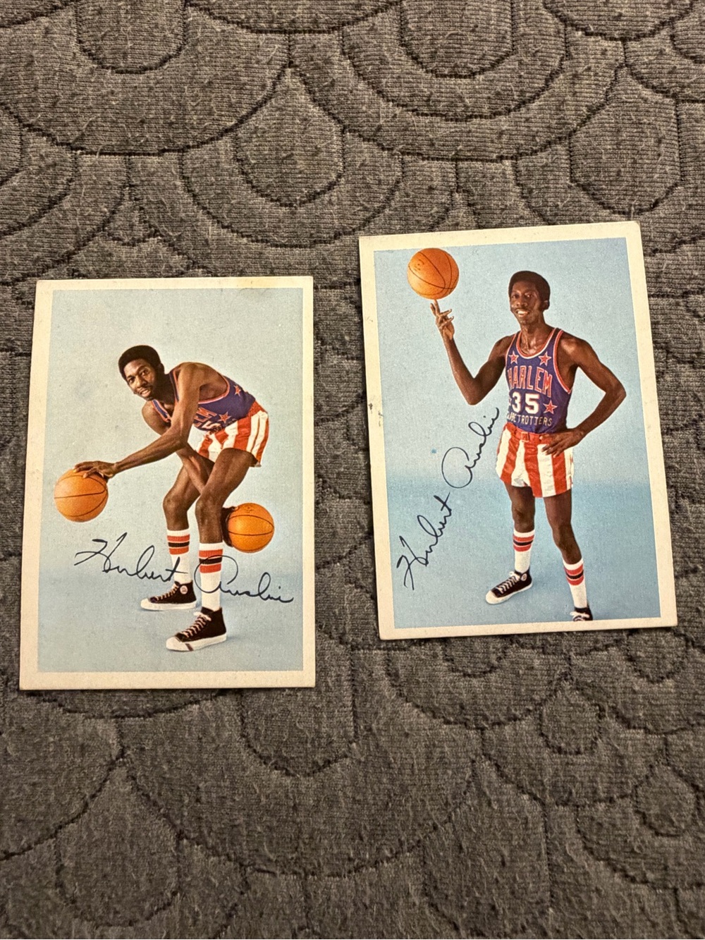 Vintage Basketball Trading Cards - Blue & Red Jerseys